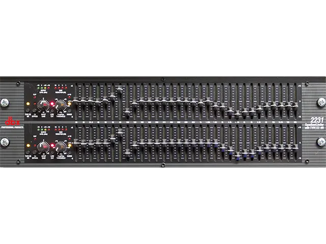 dbx 2231 Zweikanaliger 31-Band-1/3-Oktav-Grafikequalizer mit PeakPlus-Limiter, Type-III-Rauschunterdrückung