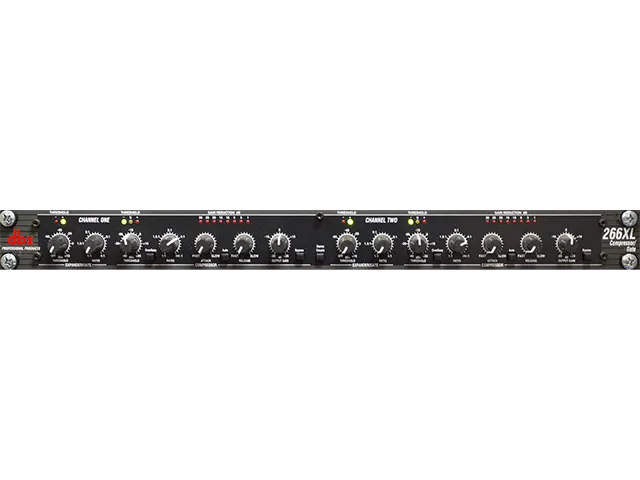 dbx 266XL Zweikanaliger Compressor/Gate für Pegelkontrolle, Dynamikbearbeitung, Expander- und Gate-Anwendungen.