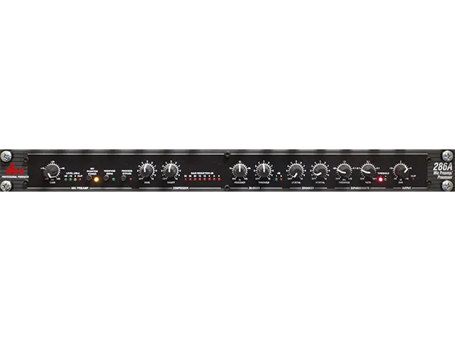 dbx 286 A Mikrofonvorverstärker und Channel-Strip mit Kompressor, De-Esser, Enhancer sowie Expander/Gate. 